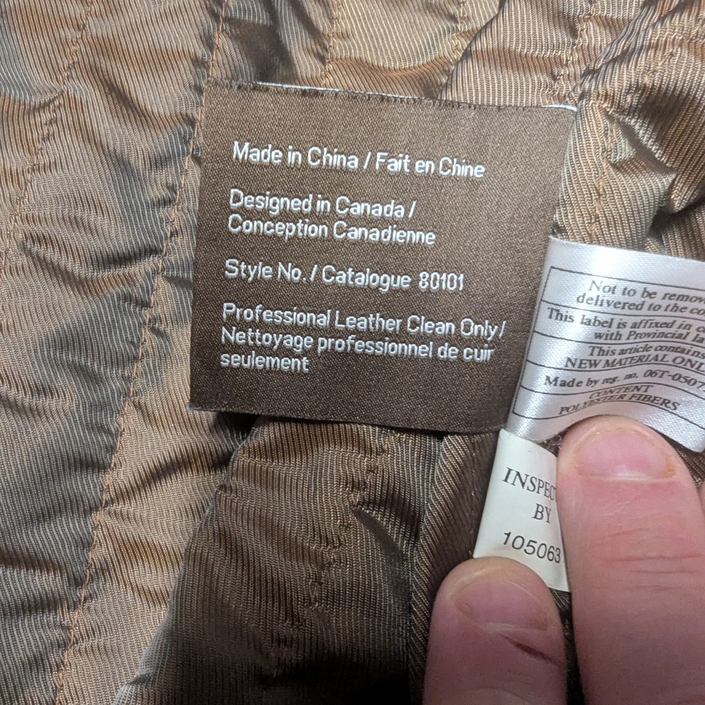 Danier Black and Brown Lightweight Leather Jacket - Picture 10 of 10